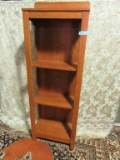 WOODEN OPEN THREE SHELF DISPLAY UNIT