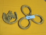 HORSESHOE DOOR KNOCKER AND HOT PLATE