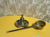 BRASS LADLE, TRAY, AND ETC