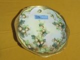 FRENCH LIMOGE HAND PAINTED GOLD RIM PLATE