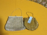 GOLD AND SILVER BEADED BAGS