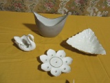 LENOX VASE, CANDLE HOLDER, CENTERPIECE DISH, AND SWAN