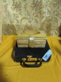 GOLD BEADED JEWELRY BOX AND JEWELRY BOX SAFE