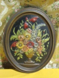 CHALK STYLE FLORAL WALL HANGING BY LORI KREIDER 1931