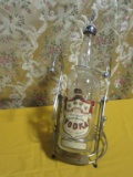 SMIRNOFF VODKA BOTTLE WITH POURER AND STAND