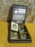 VICTORIAN JEWELRY BOX WITH MIRROR AND VICTORIAN PICTURE FRAME