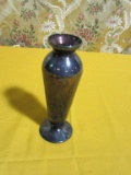 PURPLE GLASS VASE WITH OVERLAY