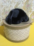 VINCENT AND HARMIK RONALD AMES NEW YORK FUR HAT AND HAT BOX BY SAKS FIFTH A