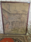 LARGE FRAMED TAPESTRY