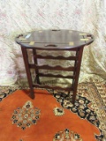 BUTLER TABLE WITH WINE RACK BASE