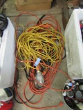 EXTENSION CORDS AND TROUBLE LIGHT
