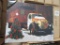 20 CASES OF LIGHTED HOLIDAY TRUCKING CANVAS WITH TIMER. 8  PIECES PER CASE