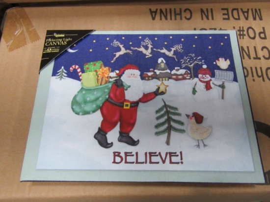 35 CASES OF LIGHTED BELIEVE CANVAS. 18 PIECES PER CASE