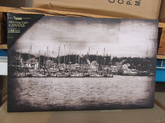 18 CASES OF LIGHTED HARBOR CANVAS. 12 PIECES PER CASE