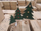 14 CASES OF REVERSIBLE HAND-CRAFTED PINES SET OF 3. 4 SETS PER CASE