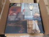 8 CASES OF LIGHTED KITCHEN WINDOW CANVAS. 12 PIECES PER CASE