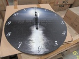 9 CASES OF LIGHTED LARGE MOONLIT NIGHT CLOCK. 2 PIECES PER CASE