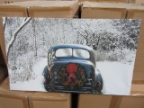 18 CASES OF LIGHTED WINTER CLASSIC CAR CANVAS. 12 PIECES PER CASE
