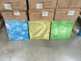 10 CASES OF COLOR-BLOCK FISH CANVAS 3 ASSORTED. 24 PIECES PER CASE