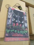 15 CASES OF LIGHTED WINTER WISHES DOOR CANVAS. 8 PIECES PER CASE