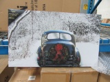 17 CASES OF LIGHTED WINTER CLASSIC CAR CANVAS. 12 PIECES PER CASE