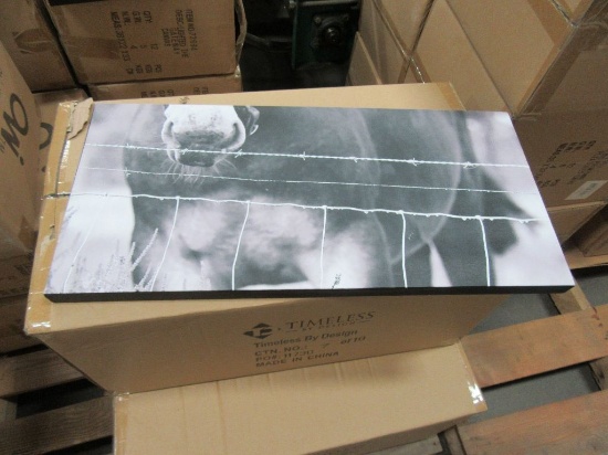 3 CASES OF BARB WIRE CANVAS. 12 PIECES PER CASE