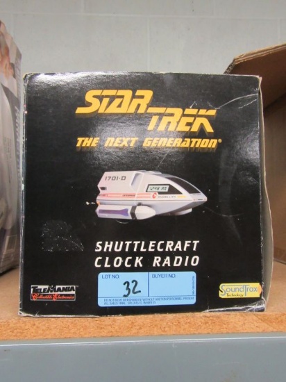 STAR TREK THE NEXT GENERATION SHUTTLE CRAFT CLOCK RADIO