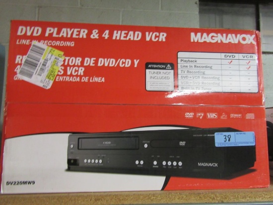 MAGNAVOX DVD PLAYER & 4 HEAD VCR