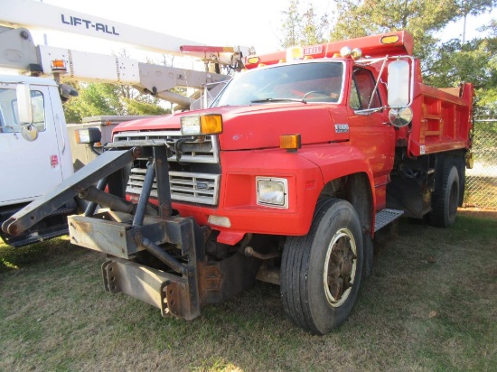 1993 FORD F-800 MODEL F8F SINGLE AXLE DUMP TRUCK