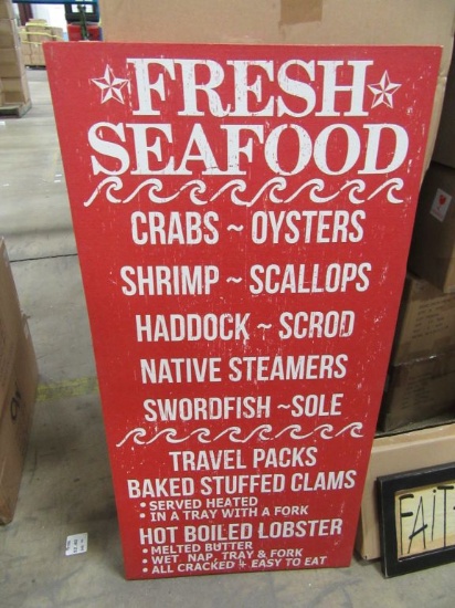 3 CASES OF FRESH SEAFOOD CANVAS. 10 PIECES PER CASE