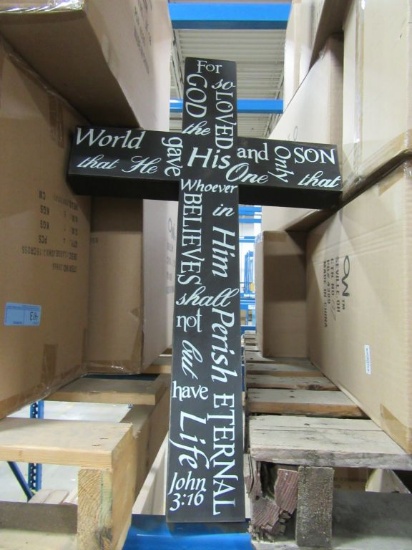 7 CASES OF LARGE JOHN 3:16 CROSS. 4 PIECES PER CASE