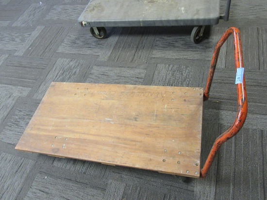 METAL AND WOOD PICKING CART