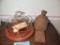 COVERED CHEESE DISH, BUTTER MOLD, COOKIE STAMP, AND ETC