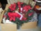 2 BOXES OF CHRISTMAS DECORATIONS WITH WREATH