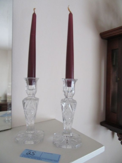 GLASS CANDLE HOLDERS