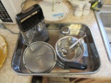 FARBERWARE GRATER, SHAKER, BAKING PAN, AND STRAINER
