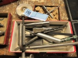 ASSORTMENT OF MACHINIST TOOLS AND LUFKIN TAPE MEASURE
