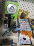 SHAKESPEARE FISHING REEL, PORTABLE CD PLAYER, CHUCKLE BUDDIES, ETC