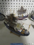 2 WOODEN COLLECTIBLE BOATS