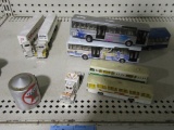 VARIETY OF BUSSES AND SMALL SEMI TRUCKS