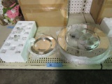 SILVERPLATED CHARGERS, BUTTER DISHES, NAPKIN RINGS, SALT AND PEPPER