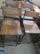 (4) OAK BAR STOOLS