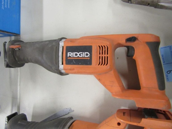 RIDGID 18 VOLT SAWZALL. MODEL NUMBER R8442. NO BATTERY OR CHARGER