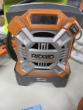 RIDGID 18 VOLT RADIO. MODEL R84081. NO BATTERY OR CHARGER