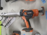 RIDGID CORDLESS CAULKING GUN MODEL R8804. NO BATTERY OR CHARGER