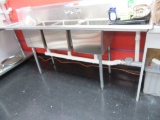THREE COMPARTMENT STAINLESS STEEL SINK WITH DOUBLE DRAINBOARD