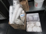 LOT OF ASSORTED CUPS AND CONTAINERS