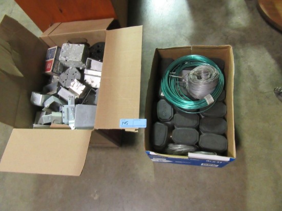 ELECTRICAL OUTLET BOXES, WIRE, AND HARDWARE