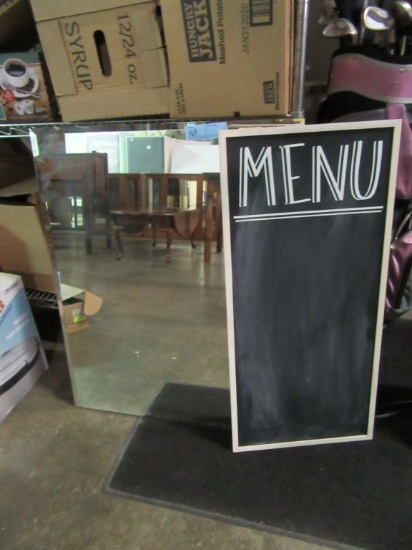 MIRROR AND MENU CHALKBOARD