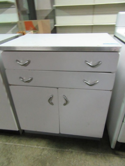 METAL CABINET WITH FORMICA TOP